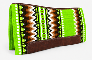 Manaal Enterprises - Selle Western Classique - Motif Géométrique - Bordure en Cuir Marron - Doublure en Laine - Polaire - Équitation - Product Image 1