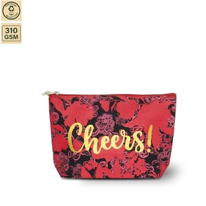 กระเป๋าเครื่องสำอางผ้าแคนวาสเคลือบลามิเนต 310 GSM ขนาด 26x16.5x6 ซม. รับทำโลโก้ตามสั่ง ขายส่ง OEM สั่งซื้อจำนวนมาก รุ่น SS20 - Product Image 2