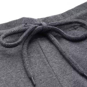 Pantalones Deportivos Grises para Hombre, Cintura Elástica con Cordón, Bolsillos Laterales, Transpirables, Tejidos, Casuales, para Otoño - Product Image 6