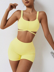 Removable Padded Backless Crop <b>Top</b> and High-Waisted Yoga Pants 2-Piece Set <b>Peach</b> Breathable Fitness Outfit for Women - Product Image 6