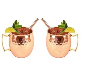 Elegante Taza de Cobre para Bebidas, Diseño Liso para Moscow Mule, Ideal para Bar, Cocina, Restaurante y Mesa - Product Image 1