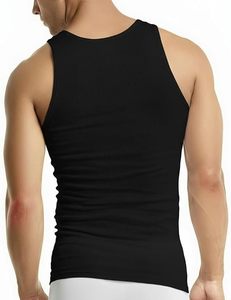 Custom <b>Mens</b> Breathable Knitted 100% Cotton <b>Cropped</b> Tank <b>Top</b> | OEM/ODM Private Label Apparel <b>for</b> Gym Fitness Training - Product Image 3