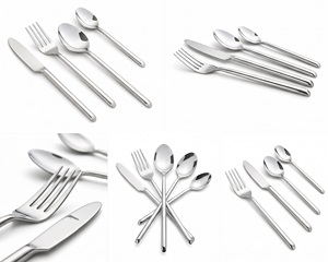 ชุดช้อนส้อมดีไซน์หรูหรา ขัดเงาแบบกระจก พรีเมียม คุณภาพสูง ทันสมัย หรูหรา - Product Image 6