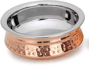 High Standard Quality Daily Catering Serving Cooking Food Frying <b>Pan</b> In Copper Finishing Polka Dot Design For Alternative Use - Product Image 3