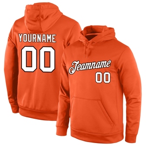 Sweat-shirt à capuche sport orange, blanc et marron, nouveau design, sur mesure, vente en gros directe pour l'industrie - Product Image 1