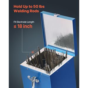 Four de séchage d'électrodes portable 50 LBS, 420W 120V, séchage rapide, pour baguettes de soudage, fournitures essentielles de soudage et brasage - Product Image 3