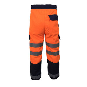 Pantalon de travail OEM pour hommes 100% coton, avec bandes réfléchissantes pour la sécurité, idéal pour l'exploitation minière - Product Image 4