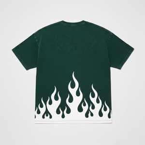 2026 New Design Vintage Mineral Wash Men T <b>Shirt</b> <b>Flame</b> Print Heavyweight Cotton Short Sleeve Streetwear Tee - Product Image 6