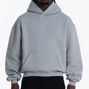 Sweat à capuche zippé de luxe pour hommes de haute qualité 100% coton personnalisable surdimensionné poids lourd Streetwear sweat blanc brodé - Product Image 1