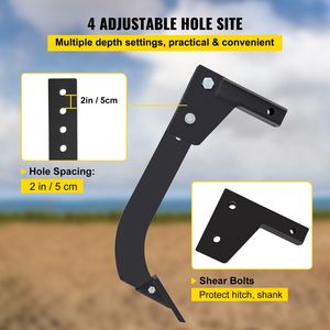 Ripper a scatola da 18 pollici con attacco a gancio, raschiatore a 4 fori per trattore con 2 perni di posizionamento per uso agricolo - Product Image 3