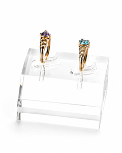 Exhibidores de Joyería de Anillos Acrílicos Transparentes Directo de Fábrica, OEM ODM, Grabado Láser para Exhibición en Vitrinas, Tamaños para Adultos y Niños - Product Image 1