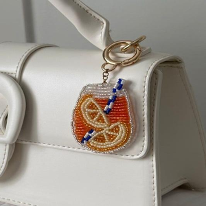 Handmade Seed Beads Beaded EmbroiderySummer Design <b>Bag</b> <b>Charms</b> For Fashion Custom Logo Seed Beads Embroidery - Product Image 1