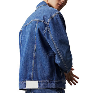 Veste en jean décontractée pour homme, automne, viscose/polyester, séchage rapide, respirante, coupe régulière, doublure en coton et élasthanne, logo personnalisé - Product Image 3