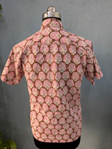 Chemise décontractée pour homme à manches courtes, imprimé floral, en popeline, col rabattu, style estival, tissée, respirante - Product Image 6