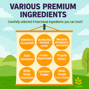 Sirop naturel de soutien immunitaire et de croissance aromatisé aux fruits avec zinc et vitamine biotine haute puissance pour adultes et enfants - Product Image 2