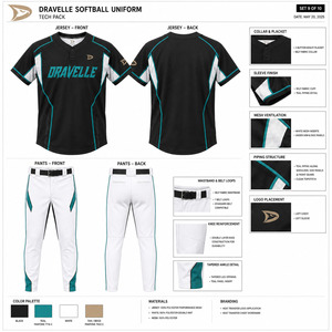 Ensemble d'uniformes de baseball et softball personnalisés OEM Dravelle pour hommes – Maillot et pantalon 100 % polyester tricoté en maille, prêt pour le match, pour équipes sportives - Product Image 5