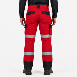 Pantalon de travail slim pour hommes Pantalon de sécurité pour la construction de haute qualité avec plusieurs poches Pantalon de sécurité routière en plein air - Product Image 6