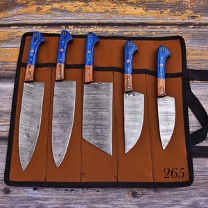 Nordic Forge Five-Piece Damascus Steel Chef <b>Knife</b> <b>Set</b> Pakka Wood Handles Custom OEM Handmade Kitchen <b>Knives</b> <b>Set</b> Full Tang <b>Knives</b> - Product Image 2