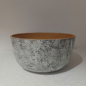 Grossiste de bol de service en bambou gris de haute qualité meilleure vente d'impression de coquille d'oeuf pour servir des salades fruits et des amuse-gueules - Product Image 6