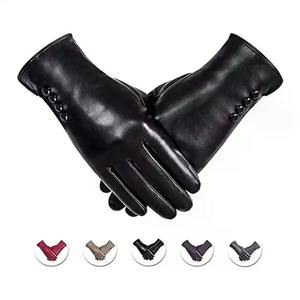 Gants d'hiver en cuir chaud de haute qualité, gants thermiques isolés pour le travail en extérieur, la conduite et la protection contre le froid - Product Image 2