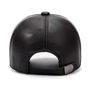 Gorra de Béisbol Clásica Casual Ajustable con Cierre a Presión, Gorra Trucker de Cuero de 6 Paneles con Correa y Bordado Personalizado para Hombre, Gorras Lisas - Product Image 5