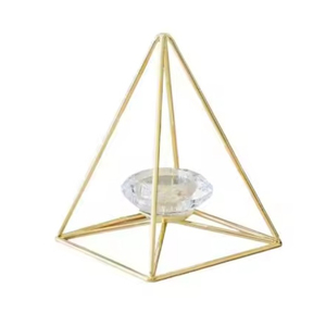 Juego de 2 Portavelas de Metal Dorado con Forma de Flor, Modernos y Elegantes, de Hierro, para Decoración de Mesa en Bodas y Hogar - Product Image 5