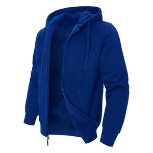 Custom Logo Men's Heavy Cotton Blended <b>Spring</b> Eco-Friendly Quick Dry Breathable Streetwear Thermal Zipper Hoodie Outerwear <b>Sale</b> - Product Image 2