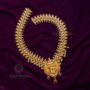 Fashion Jewelry Set Krishna Radha Long Haram Design - Product Image 5