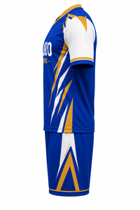 Conjunto de Uniforme de Fútbol Sublimado Personalizado, Camiseta de Manga Corta y Pantalones Cortos de Secado Rápido, Ropa Deportiva para Jóvenes y Adultos, Fabricante OEM - Product Image 4