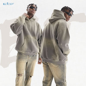 Chándal Unisex de Invierno Personalizado al por Mayor, con Efecto Desgastado, Salpicaduras de Pintura, Lavado Ácido, Estilo Vintage, Efecto Descolorido por el Sol, Oversize y de Tejido Pesado - Product Image 2