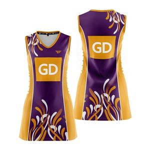 wholesale Women Netball Sleeveless <b>Tank</b> <b>Top</b> Sublimation Printed <b>dress</b> jersey Logo Breathable Polyester Uniform for Adults - Product Image 4