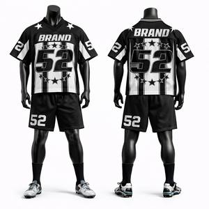 Servicios OEM, Jersey de Fútbol Americano de Manga Corta, Transpirable, Último Modelo, Alta Calidad, Personalizable, 100% Poliéster, Tallas Grandes - Product Image 1