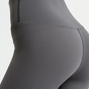 Seamless Breathable Yoga Set Mid Waist Full Length Crew Neck Wrinkle-Resistant <b>Leggings</b> <b>Crop</b> Top Racerback Sleeveless Solid - Product Image 6