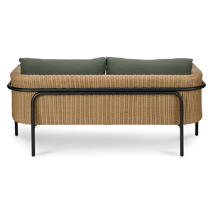 Sofá de Mimbre para Exteriores, Muebles de Jardín, Patio y Hotel con Estructura de Aluminio con Recubrimiento en Polvo y Tejido de Ratán PE - Carusso - Product Image 5