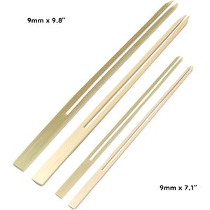 Brochetas de Bambú de Doble Punta de 9 mm de Ancho y 7.1 Pulgadas de Largo, 100 Unidades, Palitos para Fondue, Herramientas para Asar a la Parrilla - Product Image 2