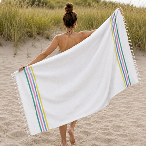 Serviettes Fouta promotionnelles, serviettes de plage turques Hammam avec franges, design jacquard, nouvelle collection, fabricant de serviettes Fouta - Product Image 1
