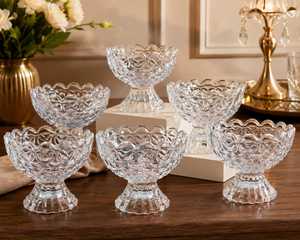 Stocked Luxury Glass <b>Ice</b> <b>Cream</b> <b>Cup</b> & Dessert Bowl 300mm Diameter Eco-Friendly Washable for Milkshake Salad Juice - Product Image 5