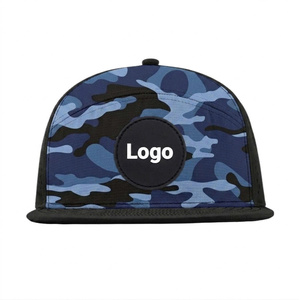 OEM Laser Cut Hole Golf <b>Hat</b> With Structured Silicone Rubber Logo 6 Panel <b>Flat</b> Brim Baseball Snapback Cap Fot Party Unisex - Product Image 1