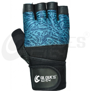 Gants de fitness respirants à demi-doigts, antidérapants, ajustables, légers, en polyester et cuir PU, pour un usage unisexe en salle de sport et musculation - Product Image 4