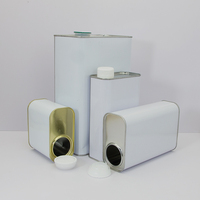 Boîte en fer blanc carrée vide de 1L pour huile d'olive espagnole |   Conteneur en fer blanc de qualité alimentaire pour l'emballage d'huile comestible, personnalisable