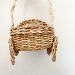 Best selling natural rattan car shaped basket weave <b>toddler</b> baskets wholesale kids mini <b>bags</b> - Product Image 2