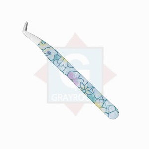 Pinzas de Acero Inoxidable con Punta de Fibra para Extensiones de Pestañas, con Color y Logotipo Personalizados - Product Image 2