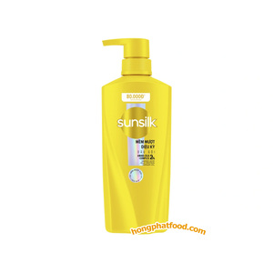 Shampoo Sunsilk Force et Brillance, Soin des Cheveux Lisses et Soyeux, Savon Liquide 337ml, Bouteille Pompe Jaune - Product Image 1
