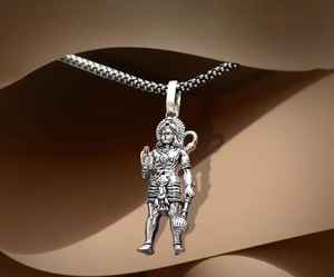 จี้พระฮันมูนอานัมพร้อมสร้อยคอสำหรับผู้ชายและผู้หญิง เสริมสิริมงคลและความปลอดภัย สวมใส่ได้ทุกวันหรือในงานเฉลิมฉลองทางวัฒนธรรม - Product Image 1