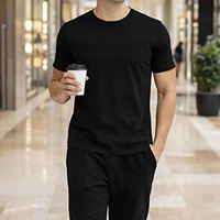 T-shirt Homme Personnalisé en Coton 100% Écologique Anti-UV Respirant Léger avec Strass Tissés et Cristaux Bling Formels