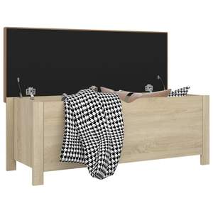 Sonoma Oak 41.3"x15.7"x17.7" Home Furniture <b>Storage</b> <b>Box</b> with Cushion - Product Image 3