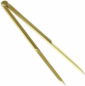 Outil de traçage droit vintage en laiton durable, conçu pour le dessin technique, disponible à prix de gros. - Product Image 1