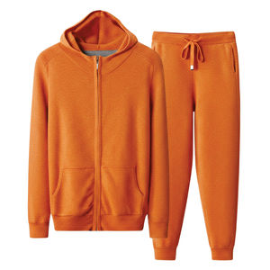 Ensemble de sport décontracté pour homme 2025 – Veste à capuche colorblock à manches longues et pantalon de survêtement à cordon de serrage en coton respirant à séchage rapide - Product Image 3