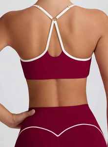 Customized Logo Fitness Yoga Clothes Heart Throb Bra and High-Waist Legging Sportswear 2 Piece Sets - Product Image 4