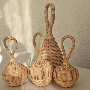 Juguete de Sonajero para Bebés, Hecho a Mano con Ratán Natural, Juguete de Dentición Ecológico, Proveedor Mayorista Directo de Fábrica - Product Image 6